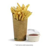BioPak Medium 16oz/473ml Paper Chip BioCup BCH-16 Box of 1,000 Chip Cups BCH-16