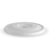 Biopak 105mm Cold BioCup Plant Fibre Pulp Flat Lids - BCL-105C-PULP-F x 1000cups