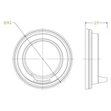 Biopak 90mm Large Black PS Sipper BioCup Lid - BCL-12.16.20B-SIPPER Box of 1.000 Lids