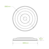 Biopak 80mm Plant Fibre Flat Cold Paper BioCup Lid  BCL-80C-PULP-F Box of  1000 Lids