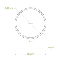 Biopak Hot Cup Lids White Box of 1000 Lids BCL-90C-PAPER-F