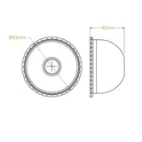 Biopak 90mm Clear PET Dome Cold Paper BioCup Lid - BCL-90C-PET(D) x 1000cups