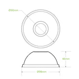 Biopak 90mm PLA Clear Dome Cold Paper BioCup BCL-90C-PLA(D) Box of 1000cups