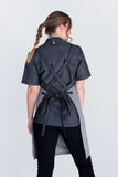 Bella Ash Grey 70 x 86cm Charcoal Straps Bib Apron AC-BELLA01