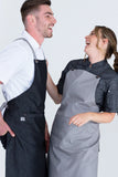 Bella Ash Grey 70 x 86cm Charcoal Straps Bib Apron AC-BELLA01