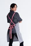 Bella Ash Grey 70 x 86cm - Grape Fruit Straps Bib Apron AC-BELLA01-04