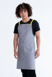 Bella Ash Grey 70 x 86cm  Lemon Straps Bib Apron AC-BELLA01-05