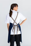 Bella Blue - Latte Straps Bib Apron 70 x 86cm Poly/Cotton AC-BELLA02