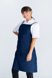 Bella Blue - Latte Straps Bib Apron 70 x 86cm Poly/Cotton AC-BELLA02