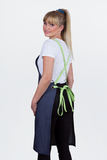 Bella Blue With Lime Straps Bib Apron 70 x 86cm AC-BELLA02-06