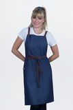 Bella Blue 70 x 86cmTan Straps Bib Apron AC-BELLA02-03