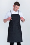 Bella Charcoal Grey - Ash Straps Bib Apron AC-BELLA04