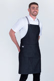 Bella Charcoal Grey - Ash Straps Bib Apron AC-BELLA04