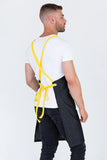 Cotton Bella Charcoal Grey - Lemon Straps Bib Apron 70 x 86cm AC-BELLA04-05