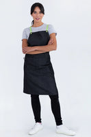 Bella Charcoal Grey - Lime Straps Bib Apron 70 x 86cm AC-BELLA04-06