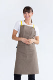 Bella Latte Brown - Lemon Bib Apron AC-BELLA03-05