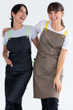 Bella Latte Brown - Lemon Bib Apron AC-BELLA03-05