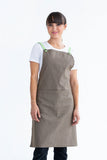 Bella Latte Brown 70 x 86cm Lime Straps Bib Apron AC-BELLA03-06
