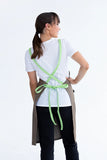 Bella Latte Brown 70 x 86cm Lime Straps Bib Apron AC-BELLA03-06