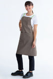 Bella Latte Brown 70 x 86cm Lime Straps Bib Apron AC-BELLA03-06