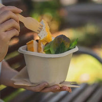 Biopak 630ml Natural Plant Fibre Takeaway Containers