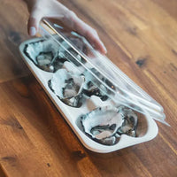 Biopak Plant Fibre Oyster Tray Lid -B-TRAY-6-OYSTER-LID-V2 x 400 Trays