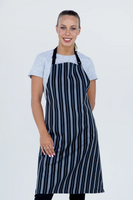 Chef Bib Black/Grey Woven Apron 70 x 86cm AC-10901-VER
