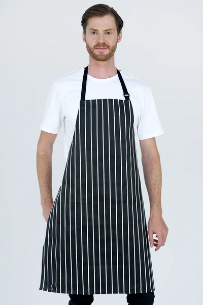 Chef Bib Black/White Apron Printed 70 x 86cm AC-ACMC200