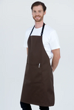 Chef Bib Brown Apron With Pocket 70 x 86cm AC-10822P