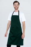 Professional Chef Bib Dark Green Apron With Pocket 70 x 86cm AC-10817P