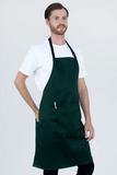 Professional Chef Bib Dark Green Apron With Pocket 70 x 86cm AC-10817P