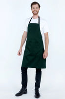 Professional Chef Bib Dark Green Apron With Pocket 70 x 86cm AC-10817P