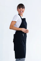 Chef Bib Black Apron With Pocket 70 x 86cm AC-10770P