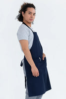 Chef Bib Navy Apron With Pocket 70 x 86cm AC-10780P