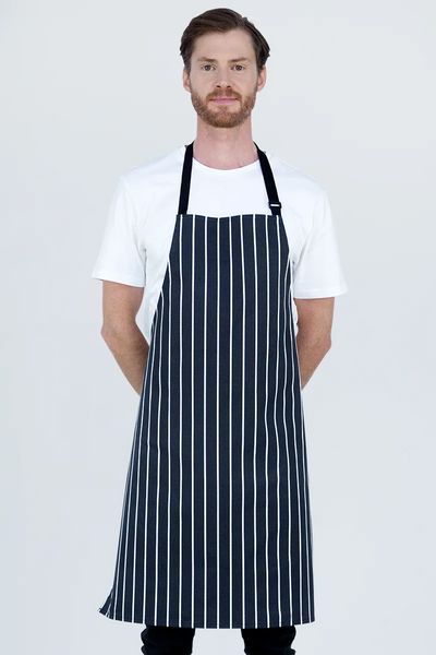 Chef Bib Navy/White Apron Printed AC-ACMC210