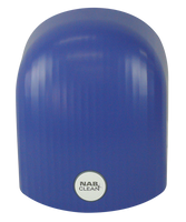 Blue Electric hand dryer with NAB Clean logo on a white background