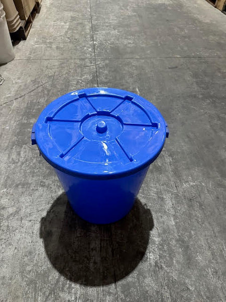 Heavy Duty Bottle & Rubbish Bin  100 Litre & Lid Blue
