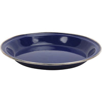 blue enamel plate 24cm round coupe 