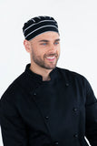 Chefs Box Hat Black/White Stripe HAT-BOXBW