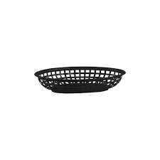 Bread food service basket 24cm black plastic 
