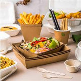 Food Tray X-Large Plain / Brown Corrugated Plain/Brown 100pc/Ctn 252x179x58