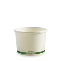 Biopak 250ml / 8oz White BioBowl BSC-8 Box of  1,000 Bowls