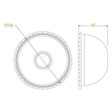 Biopak 430-950ml PET Dome BioBowl Lid BSCL-12.16.32(D)x 1.000 Lids