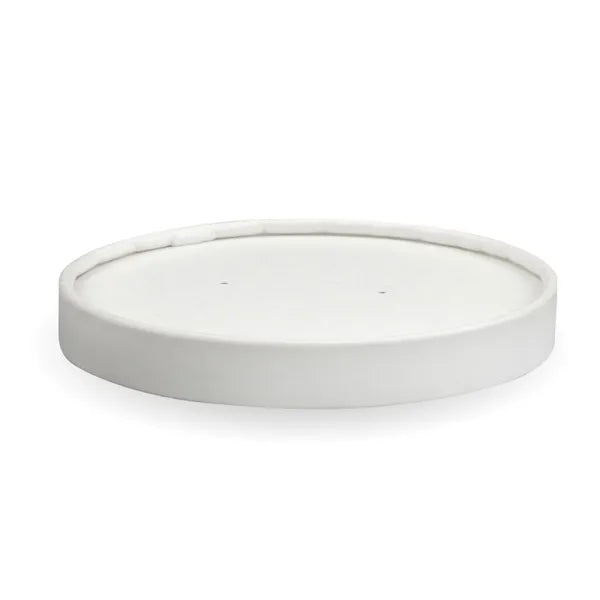 Biopak White Paper BioBowl Lid BSCL-12PAPER 430-950ml BSCL-12PAPER Bx 500 Lids