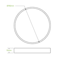 Biopak White Paper BioBowl Lid BSCL-12PAPER 430-950ml BSCL-12PAPER Bx 500 Lids