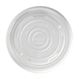 Biopak 430-950ml / 12-32oz White PLA BioBowl Lid-BSCL-12PLA x 500 lids