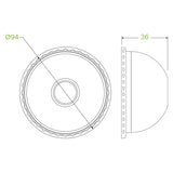 Biopak 250ml / 8oz PET Dome BioBowl Lid BSCL-8(D) x 1,000 Lids