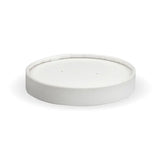 Biopak 250ml / 8oz White Paper BioBowl Lid BSCL-8PAPER x 500 Lid