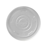 Biopak 250ml / 8oz White PLA BioBowl Lid - BSCL-8PLA Box of 1,000 Lids