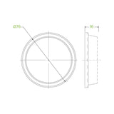 Biopak 60-280ml Dome No Hole Clear BioCup Lid C-76 Box of 2000 Lids